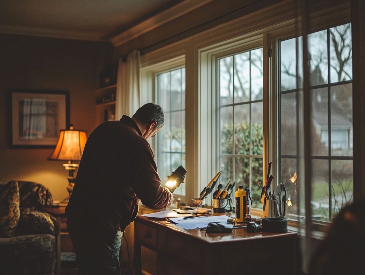 A homeowner conducting a DIY home inspection