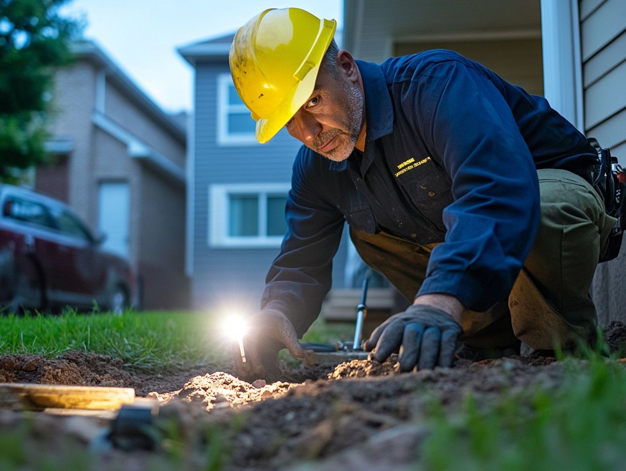 An example of a home inspector inspecting a house.