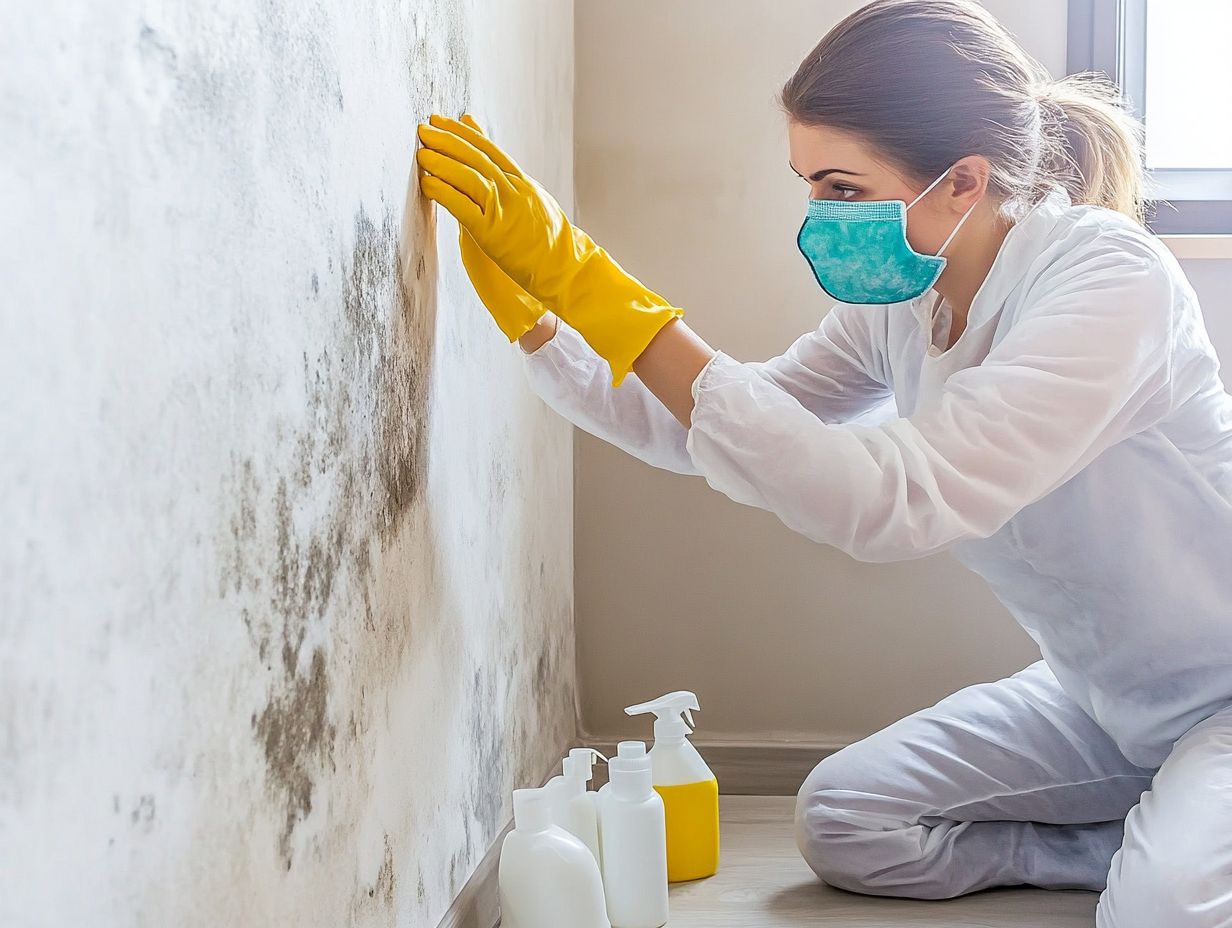 What is the first step in handling mold issues before selling?