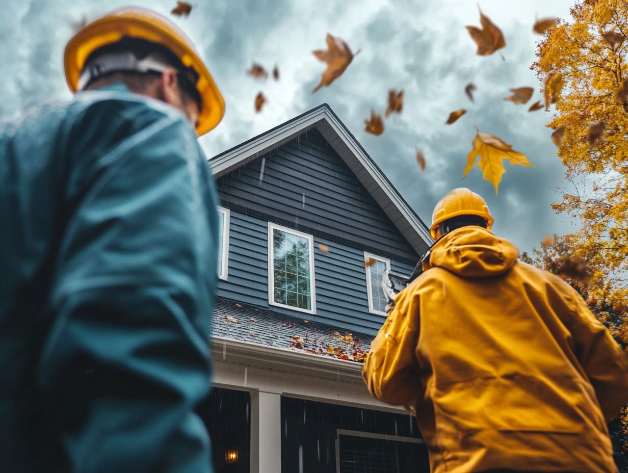 An image showing the effects of high winds on homes