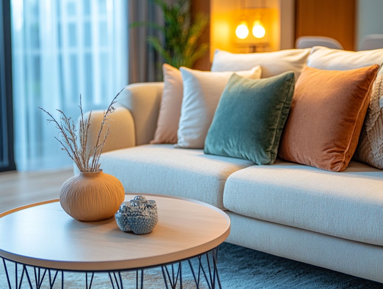 Beautifully staged living room to attract buyers