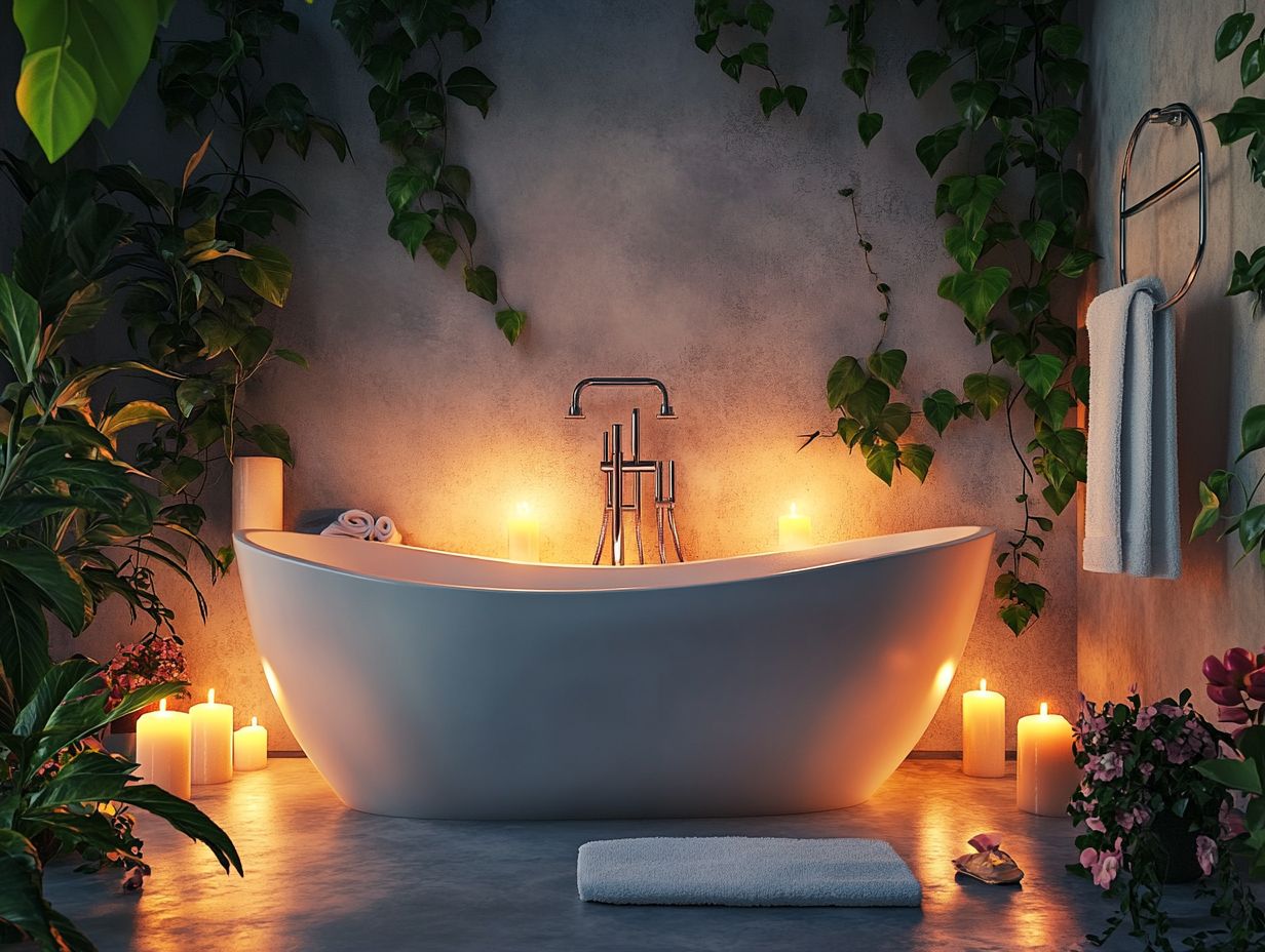 A beautifully staged bathroom showcasing plush towels and elegant decor