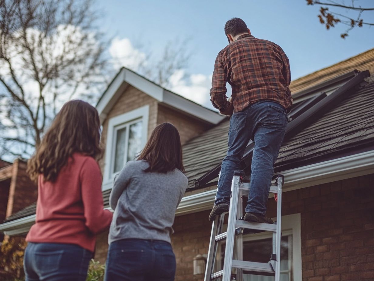 A couple discussing home repairs after an inspection