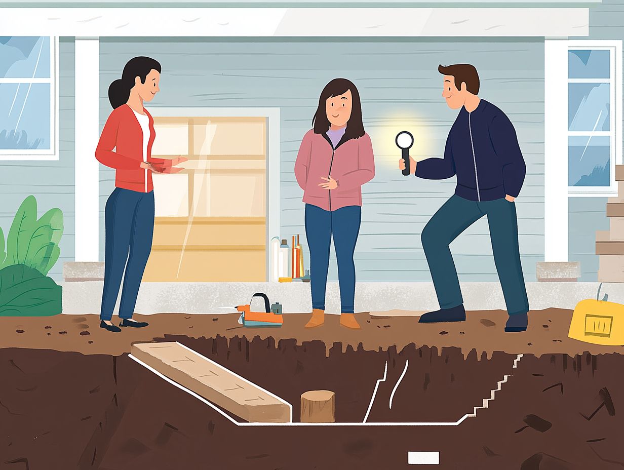 Illustration explaining the importance of home inspections in property sales.