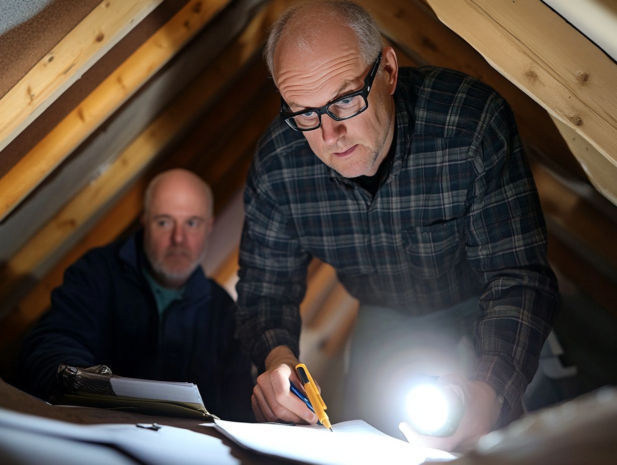 Professional evaluating home condition during inspection