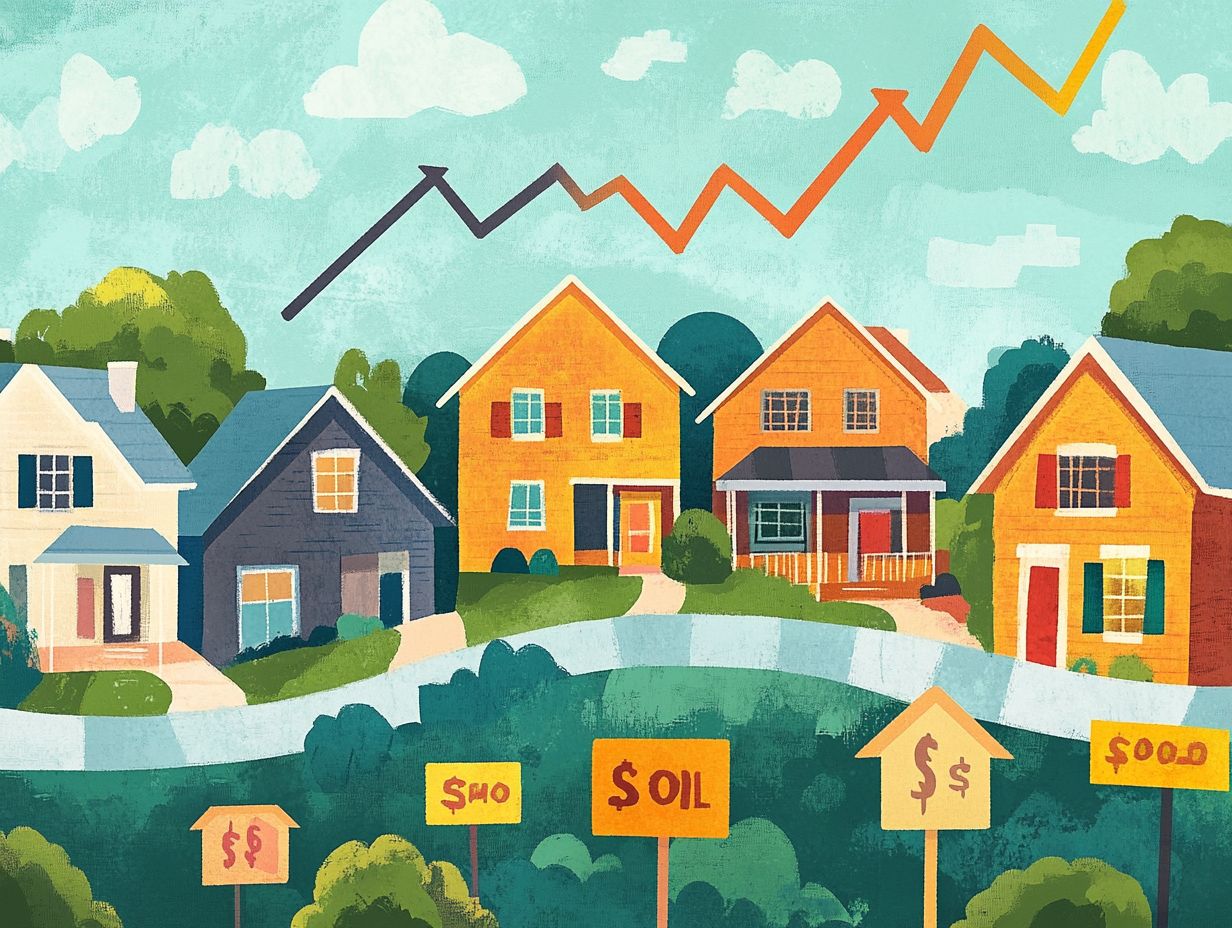 Graph showing population and demographic changes affecting home prices