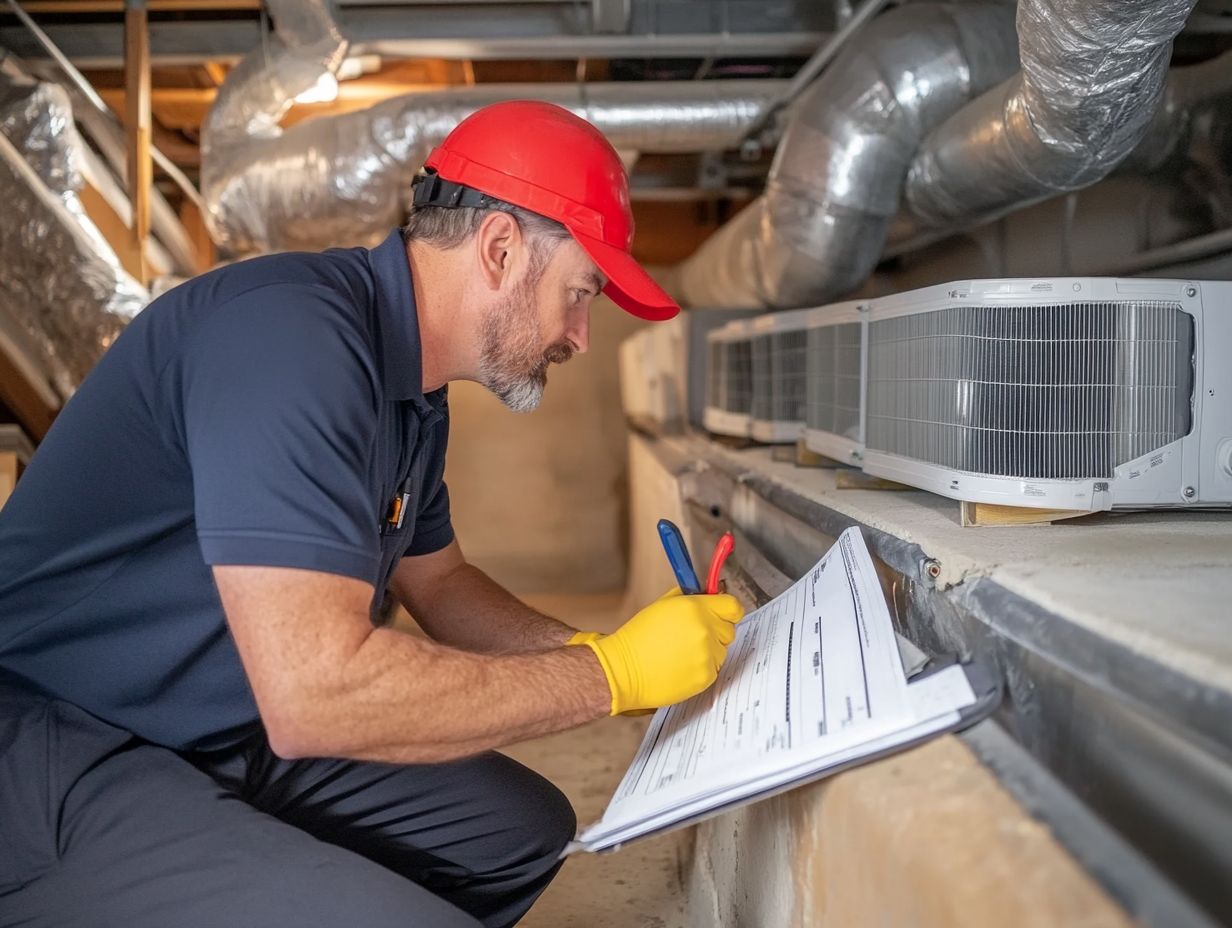 Illustration of HVAC inspection process