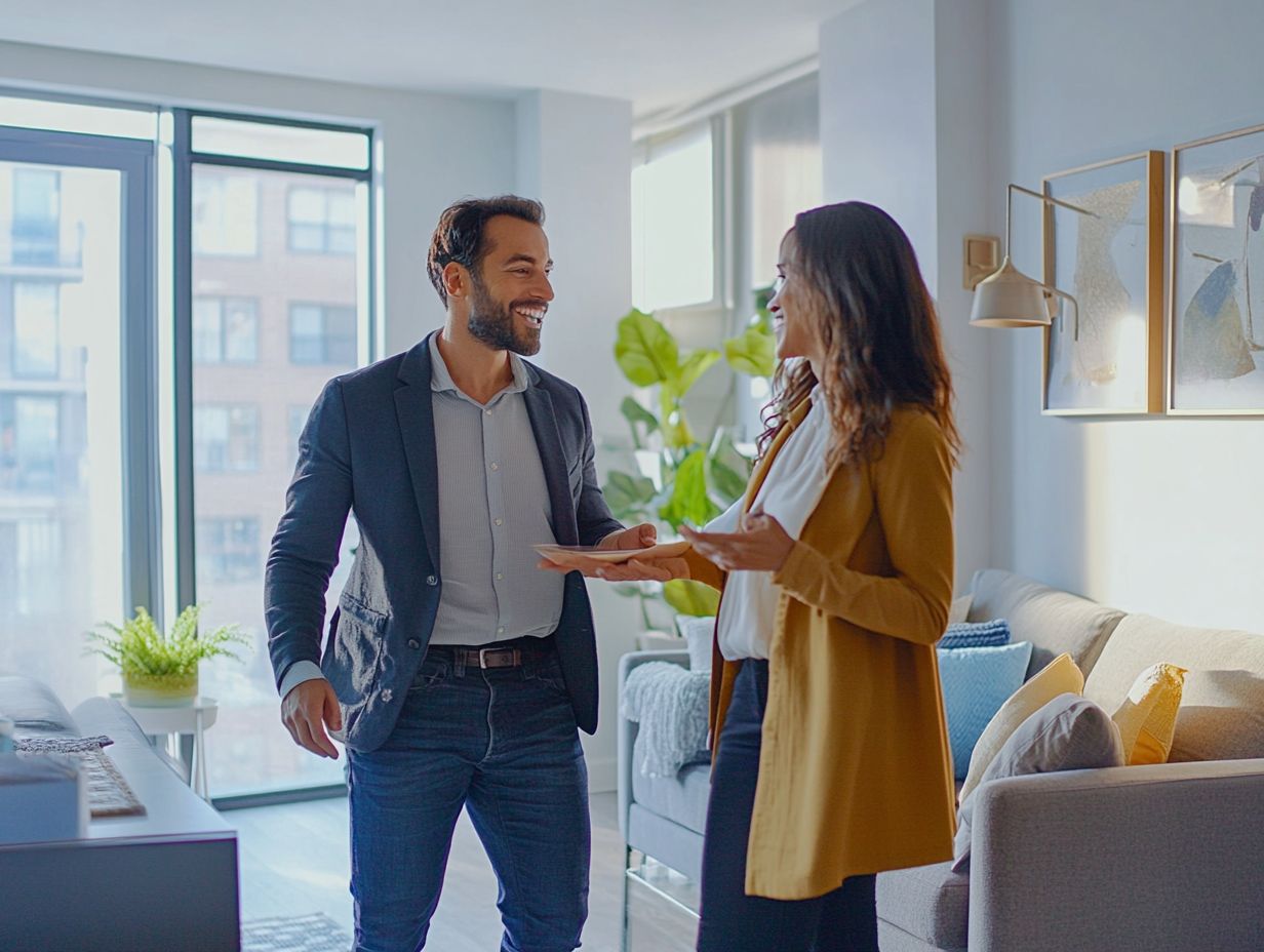 A family exploring potential homes during a home tour.